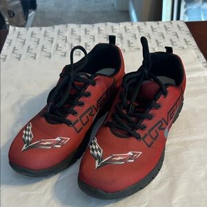 EUC! Red Corvette Sneakers with Black Accents. Brand new inserts!